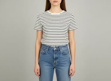 bluzka w paski meska: T-shirt damski, rozmiar M — 1