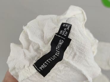 spodnie marszczone w pasie: PrettyLittleThing, Spodnie materiałowe damskie, S — 4