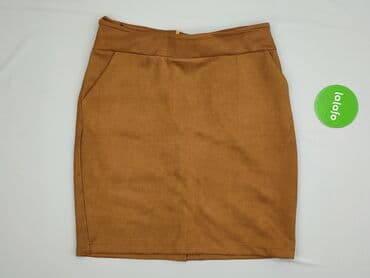 spódnice z imitacji skóry brązowa: Women`s skirt, size 3XL — 2