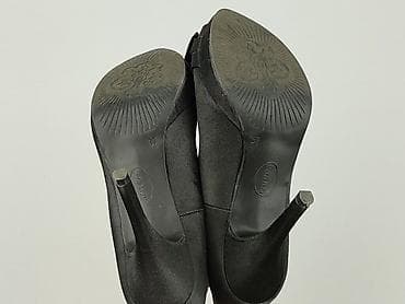 deichmann botki ażurowe: Czarne damskie czółenka peep-toe na szpilce - Rozmiar: 37 (oznaczenie — 4