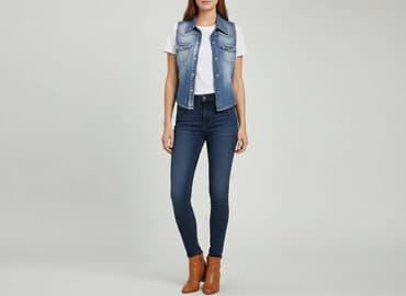 ubrania dżinsowe damskie: Garcia, Kamizelka damska, rozmiar S — 6