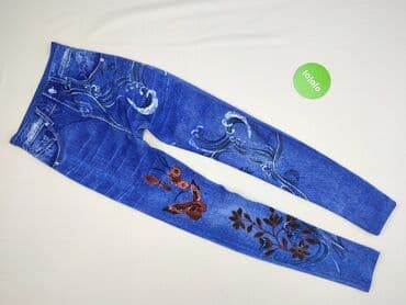 legginsy damskie niebieskie: Legginsy Eleganckie damskie, rozmiar M — 2