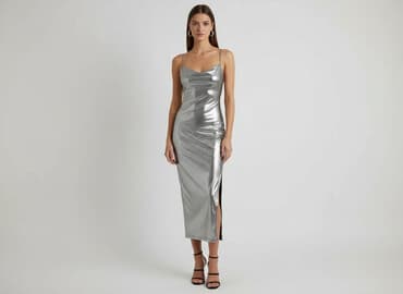 srebrna sukienki: Shein, Sukienka damska, rozmiar XS — 1