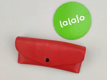 czapka zimowa ursus: Etui na okulary – czerwone, zapinane na zatrzask - Materiał: skóra — 2