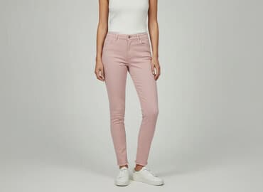 dżinsy w róże: Moodo, Jeansy damskie, rozmiar S — 1