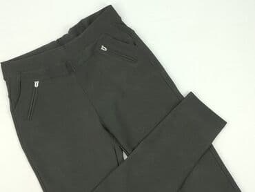 spodnie czarne damskie z niskim stanem: Spodnie materiałowe damskie, rozmiar M — 2