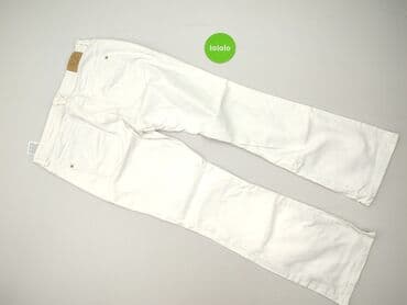 biale szerokie jeansy: Jeansy damskie, rozmiar XL — 3