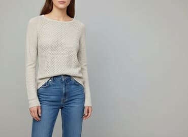 sweter w chmurki reserved: Sweter damski, rozmiar S — 7