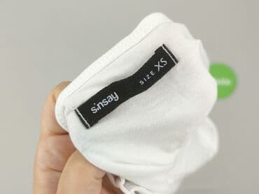 sinsay bluzki z krótkim rękawem: Sinsay, Top damski, rozmiar XS — 4