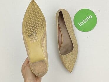 srebrne buty na obcasie ccc: Półbuty damskie, rozmiar 38 — 4