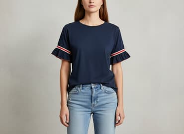 tommy hilfiger t shirt damski granatowy: MNG, T-shirt damski, rozmiar S — 6