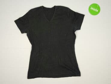 czarne t shirty w serek damskie: H&M, T-shirt damski, rozmiar S — 2