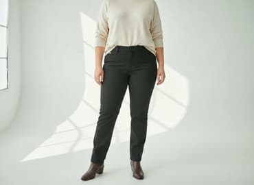 Material trousers for women, size 3XL