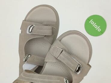 sandały skórzane z zakrytą piętą: Sandały damskie, rozmiar 40 — 6