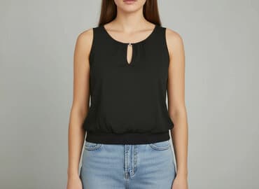 shein czarne bluzki: Shein, Top damski, rozmiar L — 10