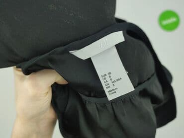 czerwona bluzki z bufkami: H&M, Women's blouse, M — 4