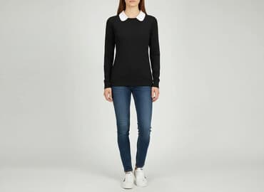 koszulka pod marynarkę damska: Tchibo, T-shirt damski, rozmiar S — 6