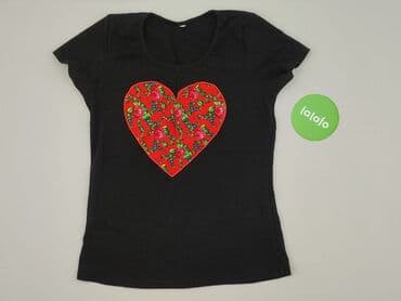 czarne t shirty damskie w serek: T-shirt damski, rozmiar S — 2