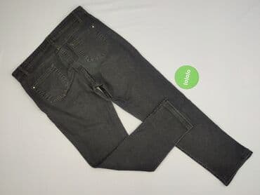 szare szerokie jeansy: Jeansy damskie, rozmiar XL — 3