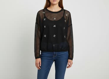 bluzka siateczka z cyrkoniami stradivarius: SuiteBlanco, Bluzka damska, rozmiar S — 1