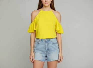 shein zolta sukienka: Shein, Bluzka damska, rozmiar XS — 6