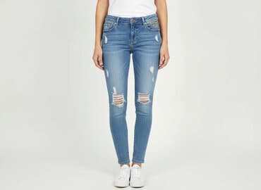 customowe jeansy: Denim Co, Jeansy damskie, rozmiar XS — 6