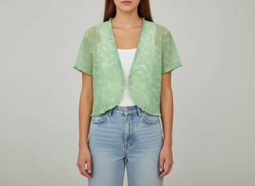 zielone eleganckie bluzki: Bluzka damska, rozmiar M — 6