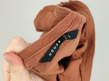 bluzki basic z dekoltem v: House, T-shirt damski, rozmiar L — 4