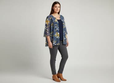 ubrania w stylu japońskim: Narzutka damska, rozmiar 3XL — 1