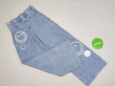spodnie pumpy: Spodnie jeansowe, H&M, 10 lat, 134/140, stan - Idealny — 2