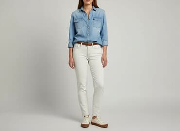 c a spodnie damskie z wysokim stanem: Sinsay, Jeansy damskie, rozmiar M — 1