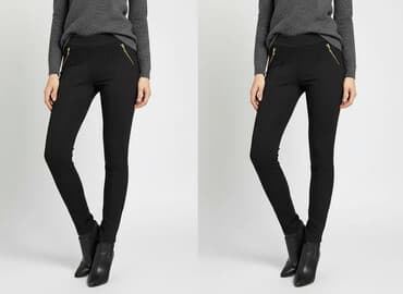 legginsy z marszczeniem: Amisu, Legginsy Eleganckie damskie, rozmiar S — 6