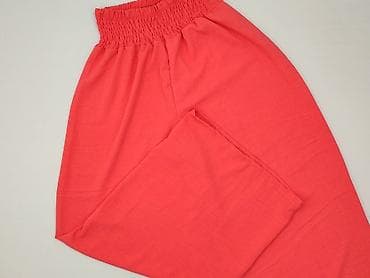 legginsy karbowane: Szerokie damskie spodnie culottes w kolorze intensywnego koralu. - — 1