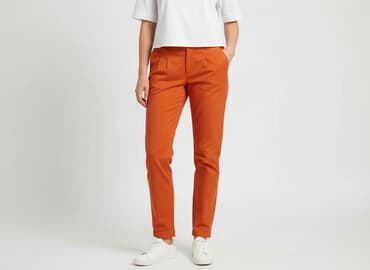 spodnie hello kitty pomarańczowe: Spodnie materiałowe damskie, rozmiar S — 6