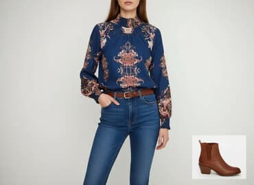 plisowane bluzki: Bluzka damska, rozmiar M — 7