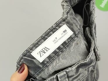 zara spodnie paperbag: Spodnie jeansowe, Zara, 7 lat, 122, stan - Idealny — 4