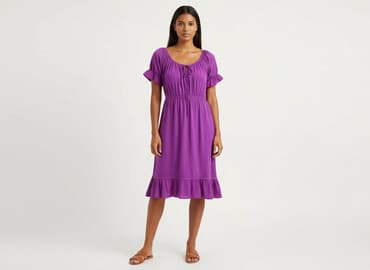 bluzki z wiązaniem pod szyją z wiskozy: Cubus, Sukienka damska, rozmiar M — 7