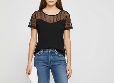 bluzki z siateczka czarne: Bluzka damska, rozmiar M — 1