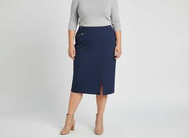 spódniczka welurowa: Classic, Spódnica damska, rozmiar 4XL — 7