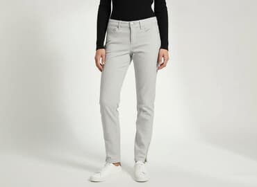 srebrne spodnie mohito: Mohito, Material trousers for women, size 2XS — 1