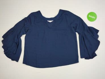 granatowe eleganckie bluzki: Bluzka damska, rozmiar L — 2