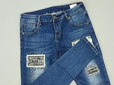 jeansy z naszywkami: Jeansy damskie, rozmiar L — 1