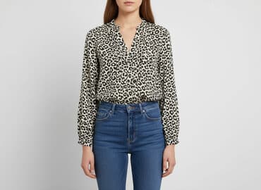 bluzka damska w panterkę: Bluzka damska, rozmiar S — 1