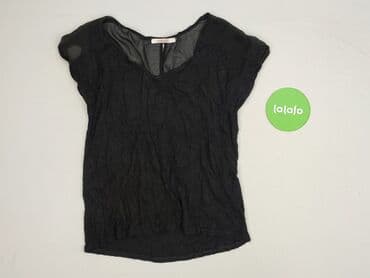 czarne bluzki dekolt v: CAMAIEU, Bluzka damska, rozmiar S — 2