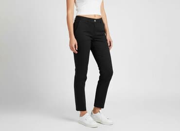 spodnie wrangler czarne: Esprit, Spodnie materiałowe damskie, rozmiar L — 6