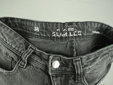 dżinsy z wysokim stanem czarne: Clockhouse, Jeansy damskie, M — 4