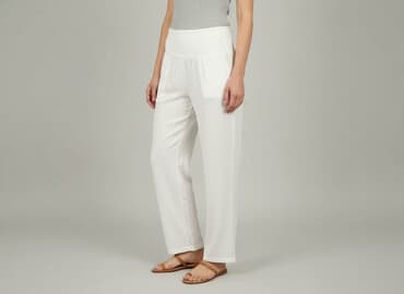 ubrania w rozmiarze 48: Spodnie materiałowe damskie, rozmiar S — 1