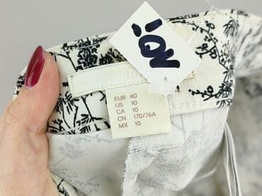spodnie materiałowe damskue: H&M, Spodnie materiałowe damskie, rozmiar L — 5