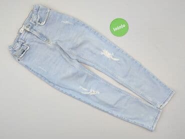 zara satynowe spodnie: Spodnie jeansowe, Zara, 14 lat, 164, stan - Idealny — 2