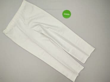 biale szerokie jeansy: Spodnie materiałowe damskie, rozmiar 2XL — 2